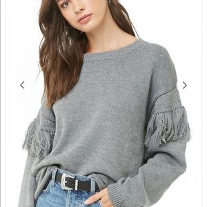 NEW Forever 21 fringe-trim knit sweater!